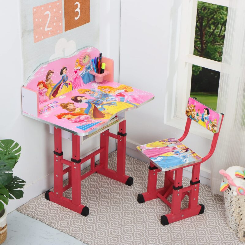 Kids Study Desk with Chair (Adjustable)