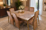 6 Seater Marble Top Dining Table